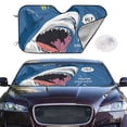 thumbnail image 2 of Balery Great White Shark Print Car Windshield Sun Shade,Windshield Sunshade for Car Pickup Truck SUV Accessories-Small, 2 of 7