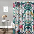 thumbnail image 2 of Orinice Bird Shower Curtain Watercolor Elements Flower Bird Branches Flowers Butterfly Polyester Shower Curtain Set with Hooks 72 X 72 Inches 36x72, 2 of 7