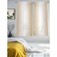 thumbnail image 4 of Beige White Ombre Semi Sheer Curtains 63 Inch Length 2 Panels Set, Country Minimalist Abstract Gradient Sheer Kitchen Curtain Privacy Voile Window Curtain for Living Room Bedroom Rod Pocket Drapes, 4 of 7
