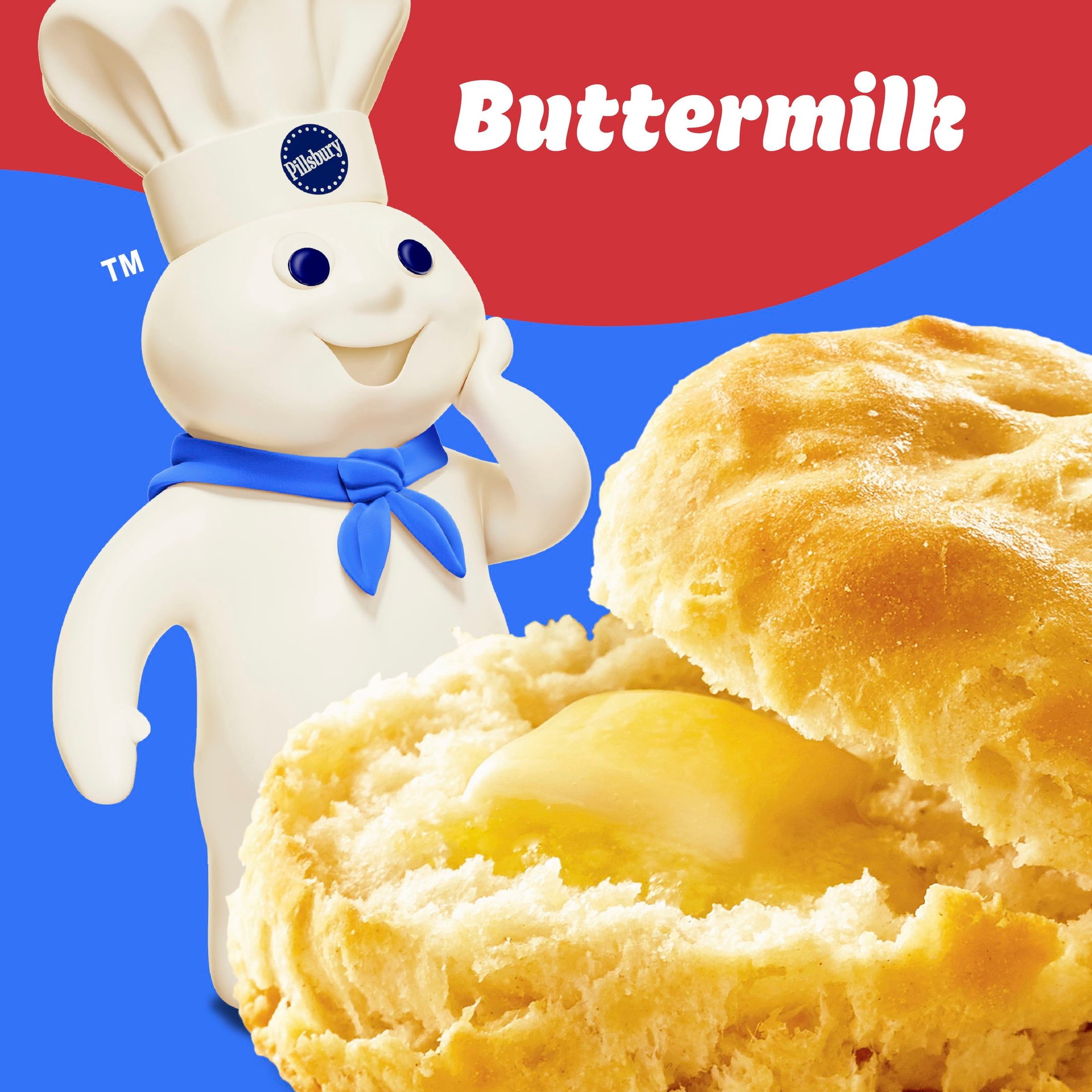 Pillsbury Grands! Buttermilk Biscuits Frozen Dough, Value Pack, 20 ct., 41.6 oz.