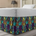 thumbnail image 1 of Orchid Bed Skirt, Repetitive Abstract Colored Modern Pattern with Delicate Flowers Print, Elastic Bedskirt Dust Ruffle Wrap Around for Bedding Decor, 4 Sizes, Multicolor, by Ambesonne, 1 of 2