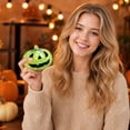 thumbnail image 7 of Glitter Pumpkin Squishy Toy, Slow Rebound Squeeze Stress Relief Fidget, Cute Halloween Party Favor Gift for Kids Adults (Green), 7 of 7