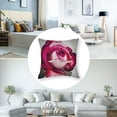 thumbnail image 5 of Red Rose with White Watercolor' Floral Throw Cushion Pillow Cover for Living Room, Sofa  Round, 5 of 7