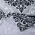 thumbnail image 5 of Comfort Spaces Coco Microfiber Black/White Printed Damask Shower Curtain, 72"x72", 5 of 6