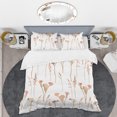 thumbnail image 2 of Designart 'Retro Handdrawn Flowers I' Mid-Century Modern Duvet Cover Set, 2 of 4