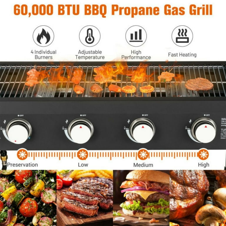 バーベキュー・調理用品 Black LabelFlatBurnerFullBlackverGS-450R VEVOR 21-IN BBQ Portable Grill 21-in W Black Cart Charcoal