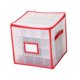 thumbnail image 5 of Contenedor de almacenamiento navideño Organizador de decoración navideña Bolsa de transporte Cierre de cremallera Caja de almacenamiento de adornos, 5 of 9