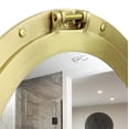 thumbnail image 5 of Nagina International Rose Gold Ornamental Decorative Premium Nautical Accentuated Brushed Solid Brass Heavy Porthole Mirror & Window | Pirate's Lavish Style Decor (Mirror, 12 Inches), 5 of 5