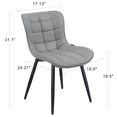 thumbnail image 3 of Kidol & Shellder Soft Dining Chair PU Upholstered High Back Side Chairs, Gray, 3 of 9