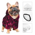 thumbnail image 3 of Fotbe Burgundy Tie Dye Sudadera con Estampado para Perros Pequeños – Suéter con Capucha para Mascotas, Tela Suave de Forro Polar con Bolsillo-Small, 3 of 7