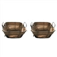 thumbnail image 1 of 2X Cestas de Almacenamiento de Arte de Metal Cocina de Estilo Industrial Cesta de Almacenamiento de Aperitivos Contenedor de Pan de Picnic, 1 of 7