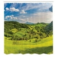 thumbnail image 3 of Ambesonne Landscape Shower Curtain, Tuscany Italy Farms, 69"Wx70"L, Sky Blue Apple Green, 3 of 5