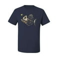 thumbnail image 2 of Wild Bobby, Funny Fishbone Skeleton Angler Fish, Animal Lover, Men Graphic Tees, Navy, 4XL, 2 of 3