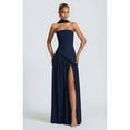 thumbnail image 3 of Women'S Off-the-Shoulder Tube Dress with Side Design, Suitable for Going Out Casual Elegant Club Party Long Dress Dark Blue L, 3 of 6