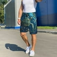 thumbnail image 3 of Daiia Artistic Turtle Earth Mens Woven Stretch Pajama Short,Short Pajama Pants-Small, 3 of 7