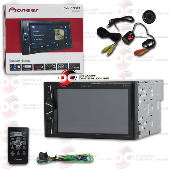 Pioneer 2-DIN 6.2" Touchscreen Digital Media Car stereo USB Bluetooth + Remote with DiscountCentralOnline RC09 Waterproof Nightvision back-up camera