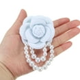 thumbnail image 4 of Uxcell Fabric Camellia Flower Brooch Elegant Pearl Tassel Pin Floral Corsage Bracelet Dual Use for Women, Grey, 4 of 7