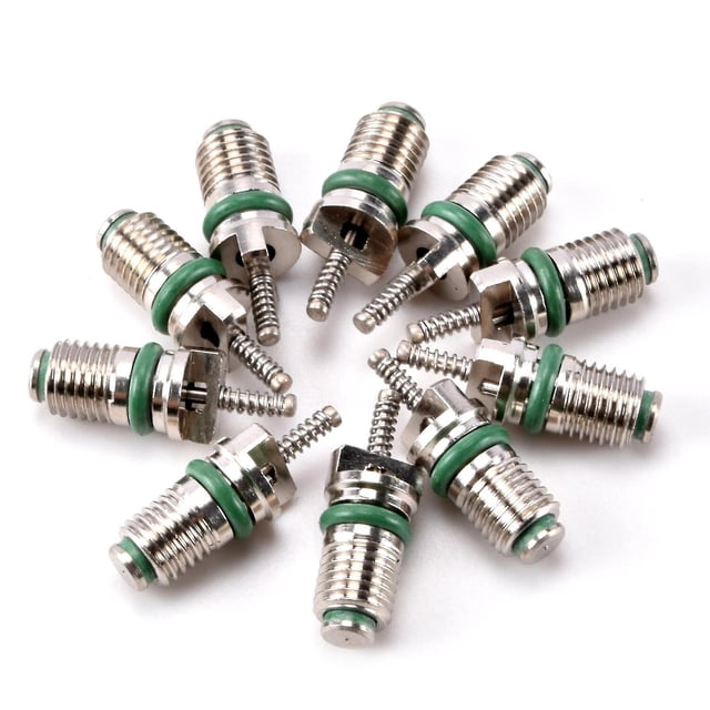 10pcs/set Automotive Car Air Conditioning Needle Cores Repair Kit AC R134A Valve Core Heat Resistant Vehicle Car Accessories~8998
