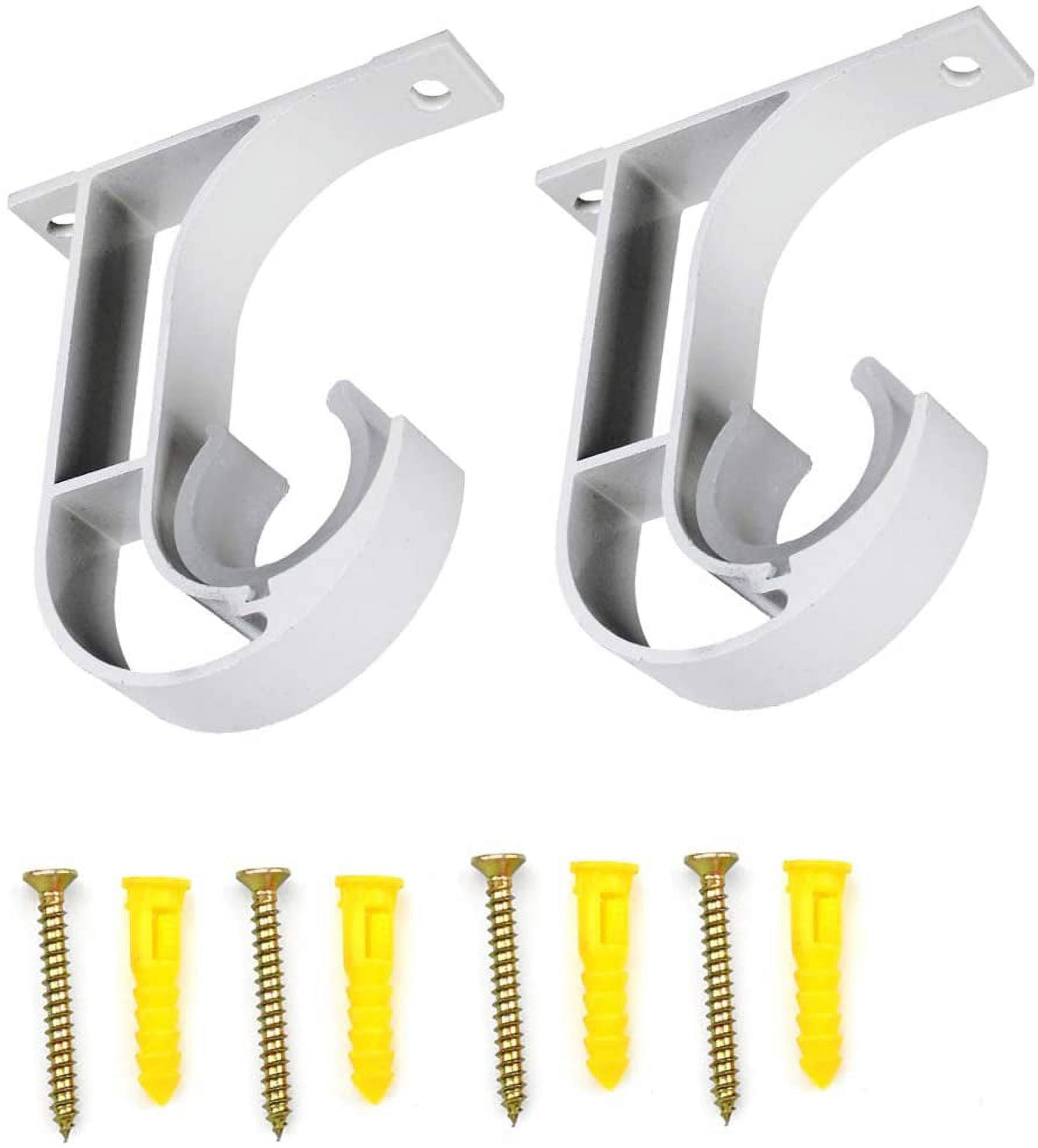 Support Tringle à Rideau INCREWAY Lot De 4 Supports De Plafond Pour Tringle à Rideau - 19 Mm - Fixation Robuste Noire En Acier Inoxydable