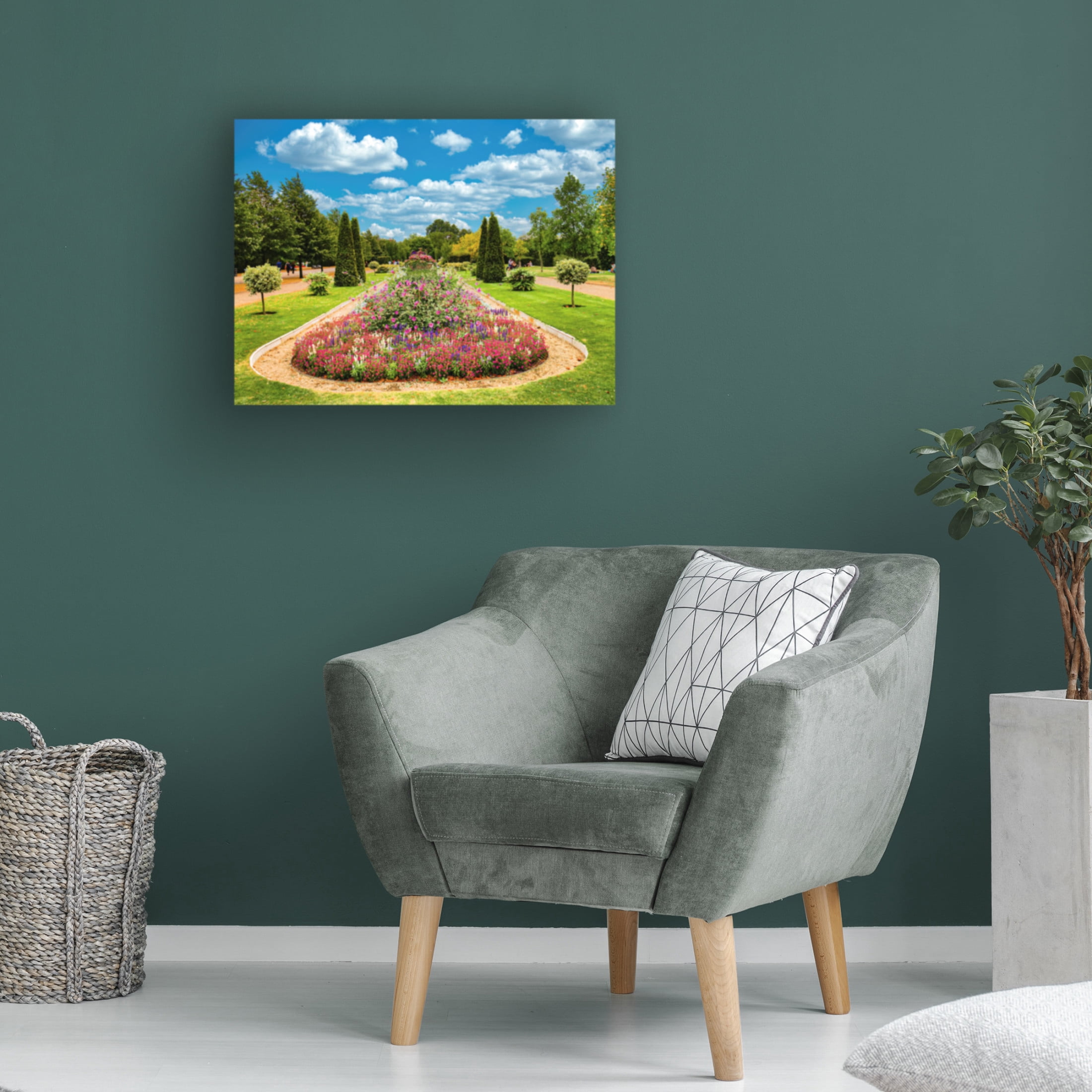 Canvas Wall Art - Mark A Paulda 'Regents Park Gardens III' Wall Art for Living Room, Bedroom, or Office Décor by Trademark Fine Art - 47 x 35 Inches