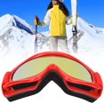 thumbnail image 2 of Protección de doble lente, antivaho y resistente al viento para deportes de invierno seguros: gafas de esquí para niños de color rojo, 2 of 8