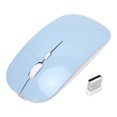 thumbnail image 3 of Ratón inalámbrico de 2,4 G, 2 modos, 1600 DPI, ratón óptico portátil con nanorreceptor USB para oficina, hogar, ordenador portátil, teléfono, color azul, 3 of 5