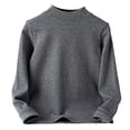 thumbnail image 6 of YDFCWXW Girls' Long Sleeve Turtleneck T-Shirt Kids Basic High Neck Casual Trendy Soft Base Layer Tee Tops (Grey, 5-6 Years), 6 of 6
