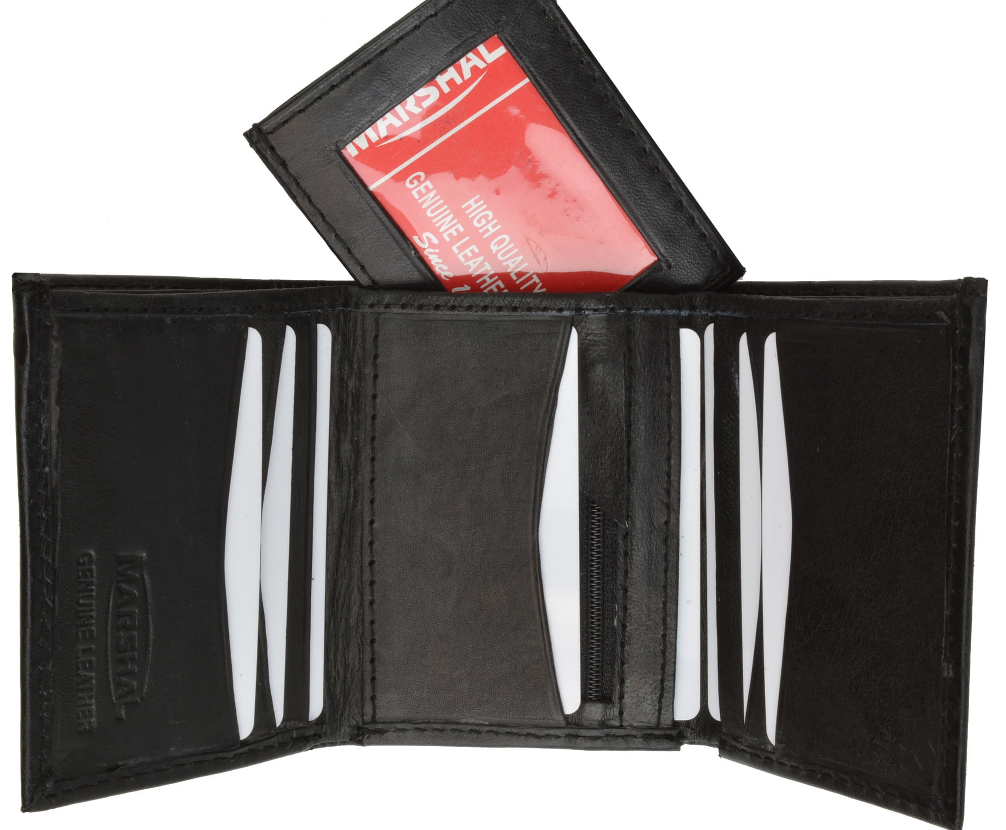 Trifold Lamb Leather Wallet W/Removable ID attached W/Velcro 3255 (C