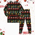 thumbnail image 6 of sdbrld Unisex Kids Christmas Matching Pajamas Outfit Sets for Boys Girls Holiday Sleepwear Top and PJs Pants 2Pcs Sets Dark Green Sizes 8-9 Years, 6 of 9