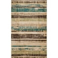 thumbnail image 2 of BNM Abstract Stripes Indoor Area Rug, 4' x 6', Chocolate, 2 of 6