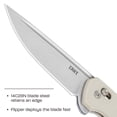 thumbnail image 2 of CRKT Q Compact Everyday Carry Folding Knife with Crossbar Lock: 14C28N Steel Plain Edge Blade, Sand Glass-Reinforced Nylon Handle, Pocket Clip, 7075S, 2 of 5
