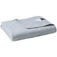 thumbnail image 5 of Chaps 3-Piece Jersey Knit Microfiber Quilt and Sham Set - Solid Coverlet Comforter - Grey - Size Full/Queen, 5 of 5