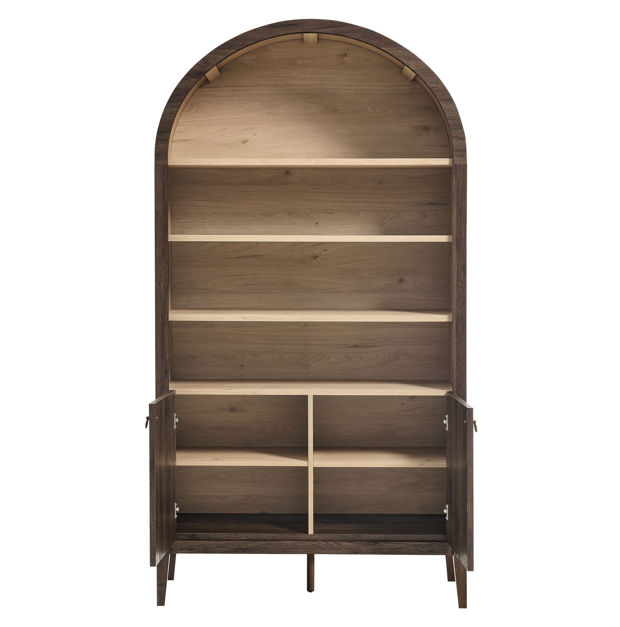 Nolan Storage Display Cabinet Bookshelf in Dark Walnut