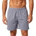 thumbnail image 4 of EOYWHK Mens Drawstring Shorts Breathable Mens Elastic Waist Shorts Soft Lightweight Breathable Casual Activewear for Men Daily Wear Outdoor Gray, Size XS, 4 of 5