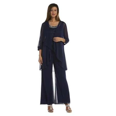 R&M Richards Women's Three Piece Pant Set