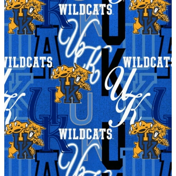 Official Licensed NCAA University of Kentucky Letters Fabric by the Yard
