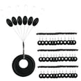 thumbnail image 1 of QenASHaing 100 Count Fishing Rubber Bobber Beads Stoppers, Silicone Float Stop Beads in SML Sizes for Fishing Floats, Sinkers, & Line Stability, Olive-Shaped Design, 1 of 8