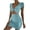 Sky Blue, variant on Long Sleeve Twisted Knot Ruched Bodycon Dress for Women - V-Neck Summer Casual Midi Dress with Cut-Out Details & Modern Flowy Design for Evening Events Pink 2XL