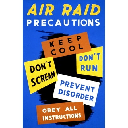 WWII Air Raid Precautions FAP Poster Rolled Canvas Art - Science Source (24 x 36)