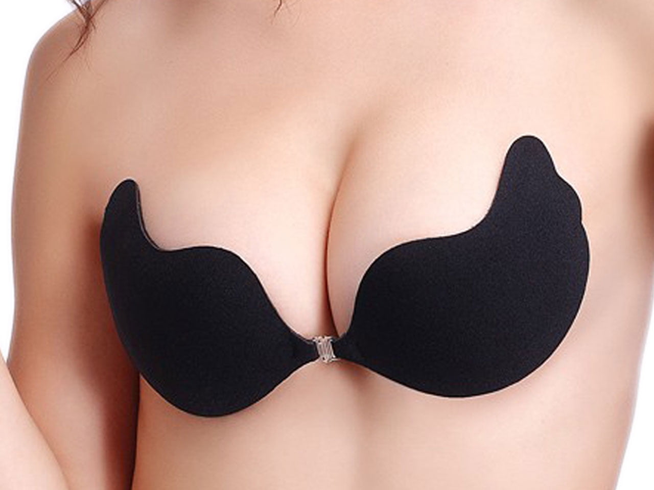 black stick on bra cups