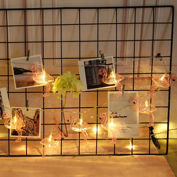 BESTYASH Decorativa De Luces LED En Nylon Con De Flamenco Rosa Para Jardín