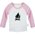 thumbnail image 1 of Nature Bonfire Pattern T shirt For Baby, Newborn Babies T-shirts, Infant Tops, 0-24M Kids Graphic Tees Clothing (Long Pink Raglan T-shirt, 12-18 Months), 1 of 4