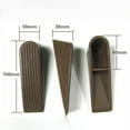 thumbnail image 2 of Door Stoppers for Bottom of Door on Floor, Premium Rubber Door Stopper Wedge, Floor Sturdy Stackable Door Stops for Carpet Heavy Duty Door, Door Gaps (Coffee, 1 Pack) 3.94x1.18x1.18", 2 of 3