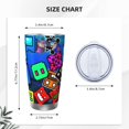 thumbnail image 4 of Saiise Geometry Dash Print Tumbler 20 Oz Stainless Steel Vacuum Insulated with Straw Coffee Cup for Home,Office,Outdoor Works Great for Ice Drinks and Hot Beverage, 4 of 8