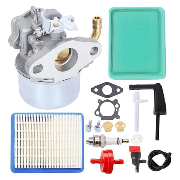 Carburetor Carb Replacement for Briggs & Stratton 214706 811056 - Carburetor Kit with Fuel Hose, Primer, Filters & Plug