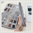 thumbnail image 5 of Watch Band Bag Storage Pouch Cable Purse Shockproof Office Accessories Multipurpose Digital Organizer Inner Home Supplies Light Gray, 5 of 11