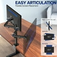 thumbnail image 4 of VIVO Black Dual Monitor Desk Mount Adjustable Stand, Fits Screens up to 32", 4 of 9
