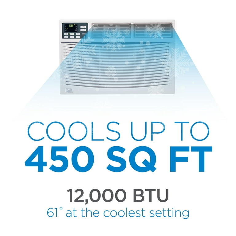 BLACK+DECKER 12,000 BTU 115V Window Air Conditioner Cools 550 Sq