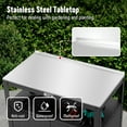 thumbnail image 6 of Feasto Garden Potting Bench with Storage Cabinet: Outdoor Workstation, Stainless Steel Tabletop, Horticulture Gardening Work Table, Black, 6 of 7