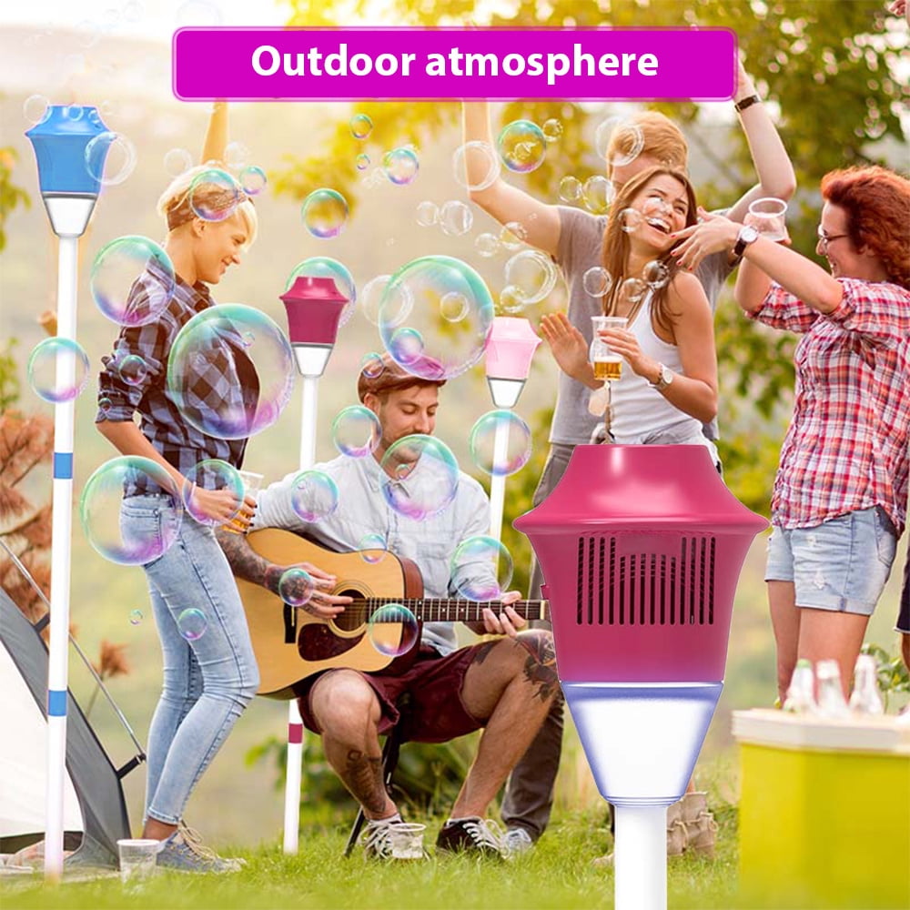 bubble blower Bubble Machine Light Vertical Bubble Maker Outdoor Wedding Christmas Party Interactive Rechargeable Street Light Shaped Automatic Bubble Machine